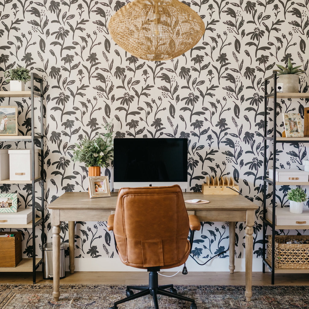 Margot Sage Green Floral Removable Wallpaper for Nursery Decor