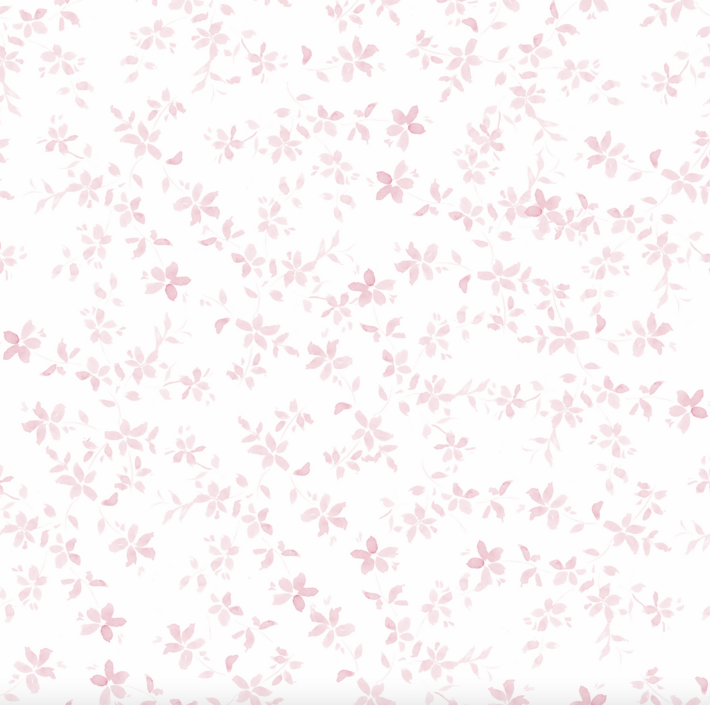 Ida Floral Removable Wallpaper in Blue, White and Pink