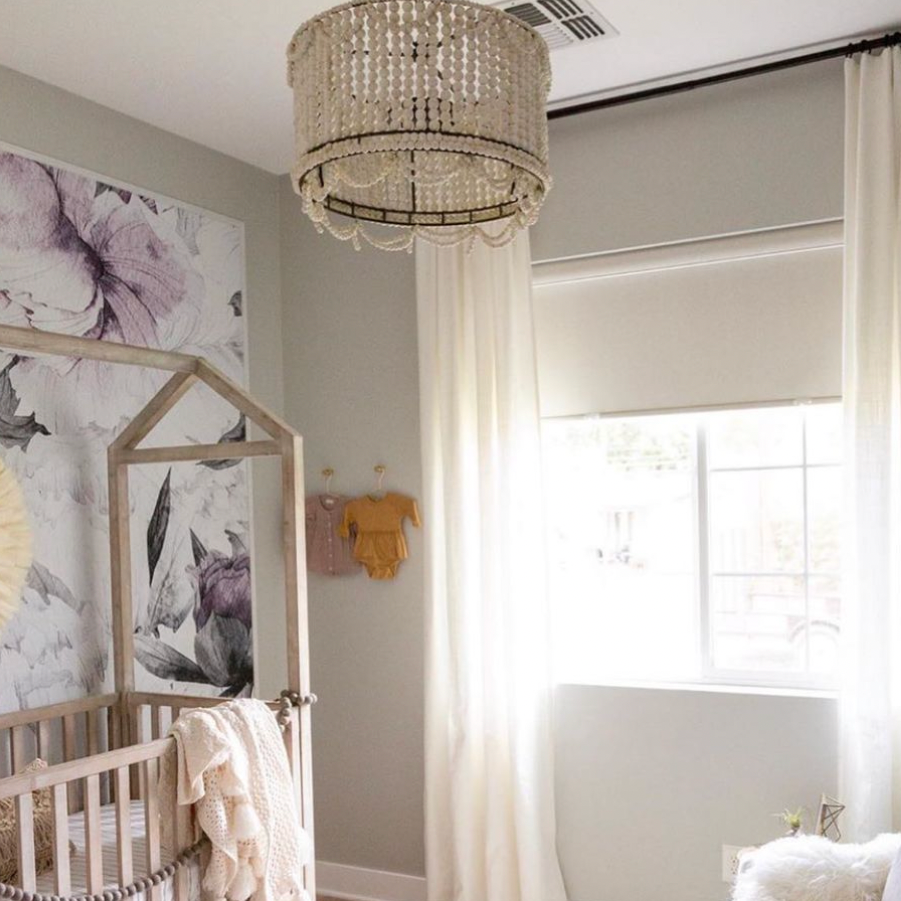 Lauren Floral Removable Wallpaper in White, Lavender & Grey
