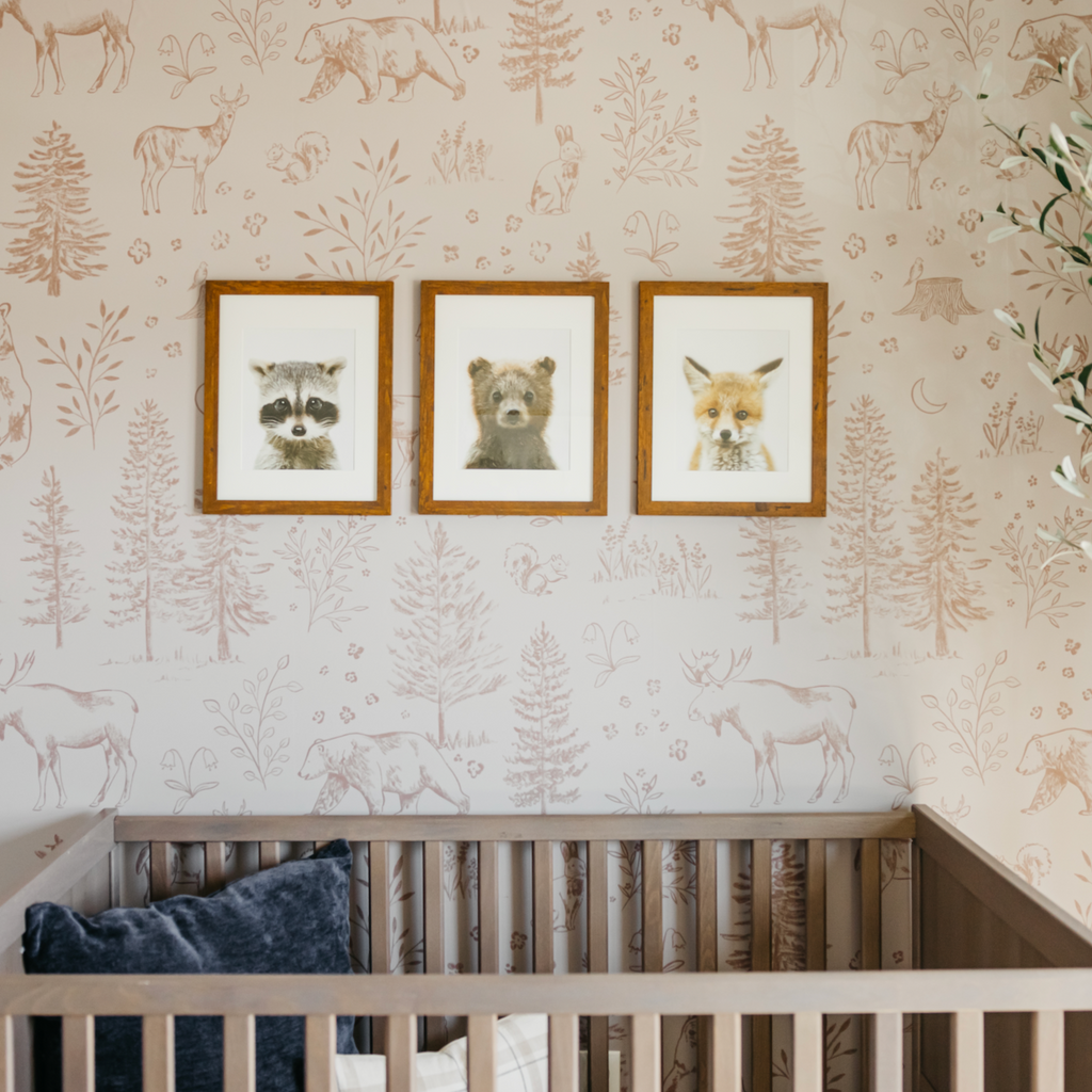 Close-up of Faye Wallpaper by Mariah Rose featuring decorative print on a wall