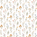 Laurence Floral Removable Wallpaper in Sage-Green and Terracotta
