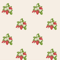 Gemma Floral Wallpaper in Cream, Red and Green Cottagecore Design