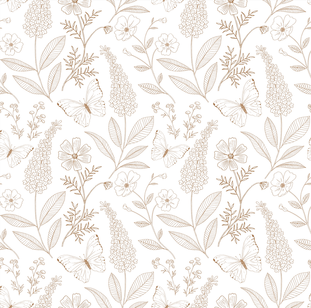 Ashlyn Floral Removable Wallpaper in Blue and Pink