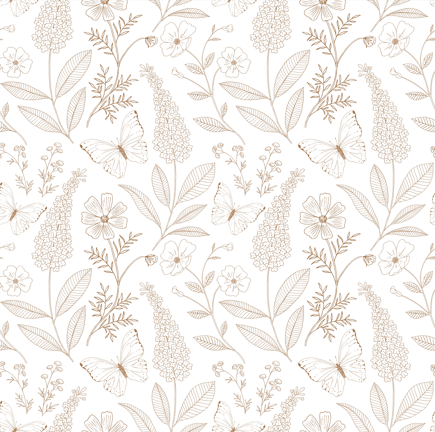 Ashlyn Floral Removable Wallpaper in Blue and Pink