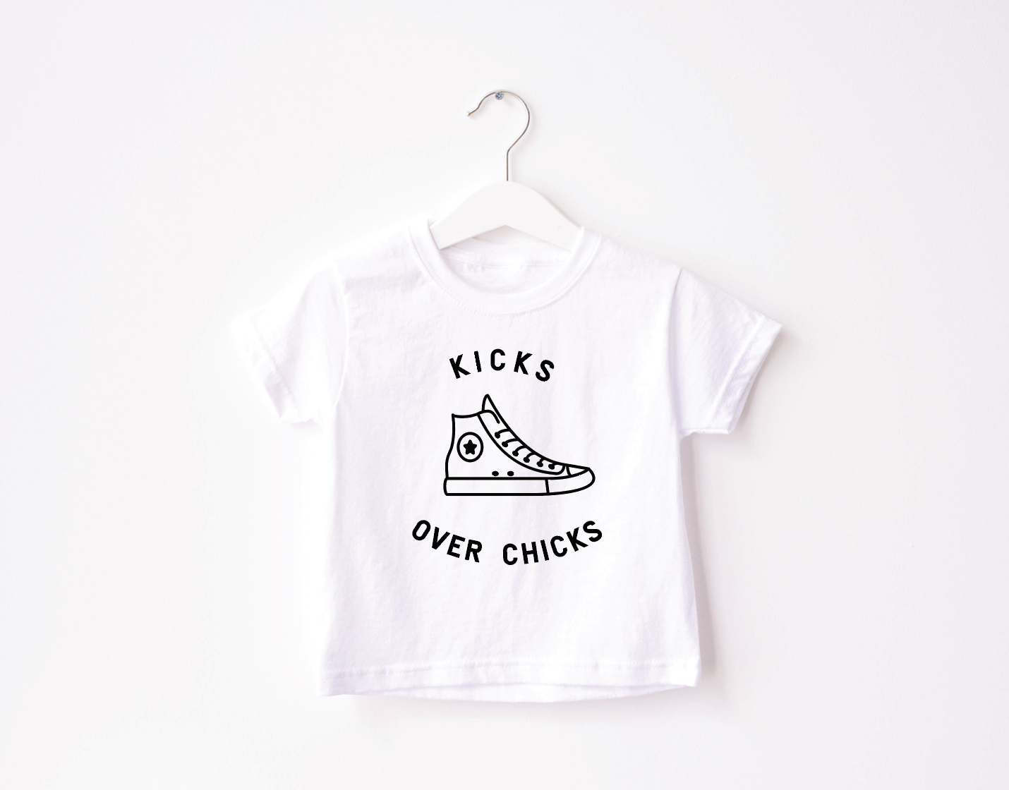 Kicks Over Chicks Unisex Crew Neck Tee Casual Streetwear