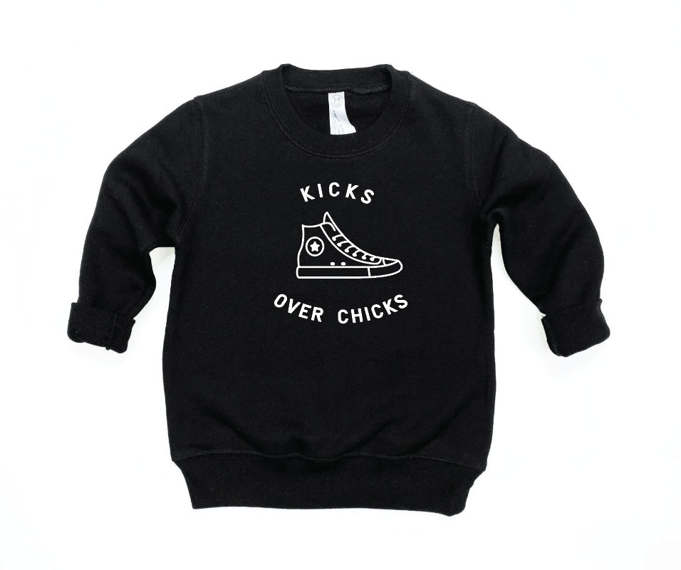Kicks Over Chicks Unisex Graphic Sweatshirt Casual Streetwear