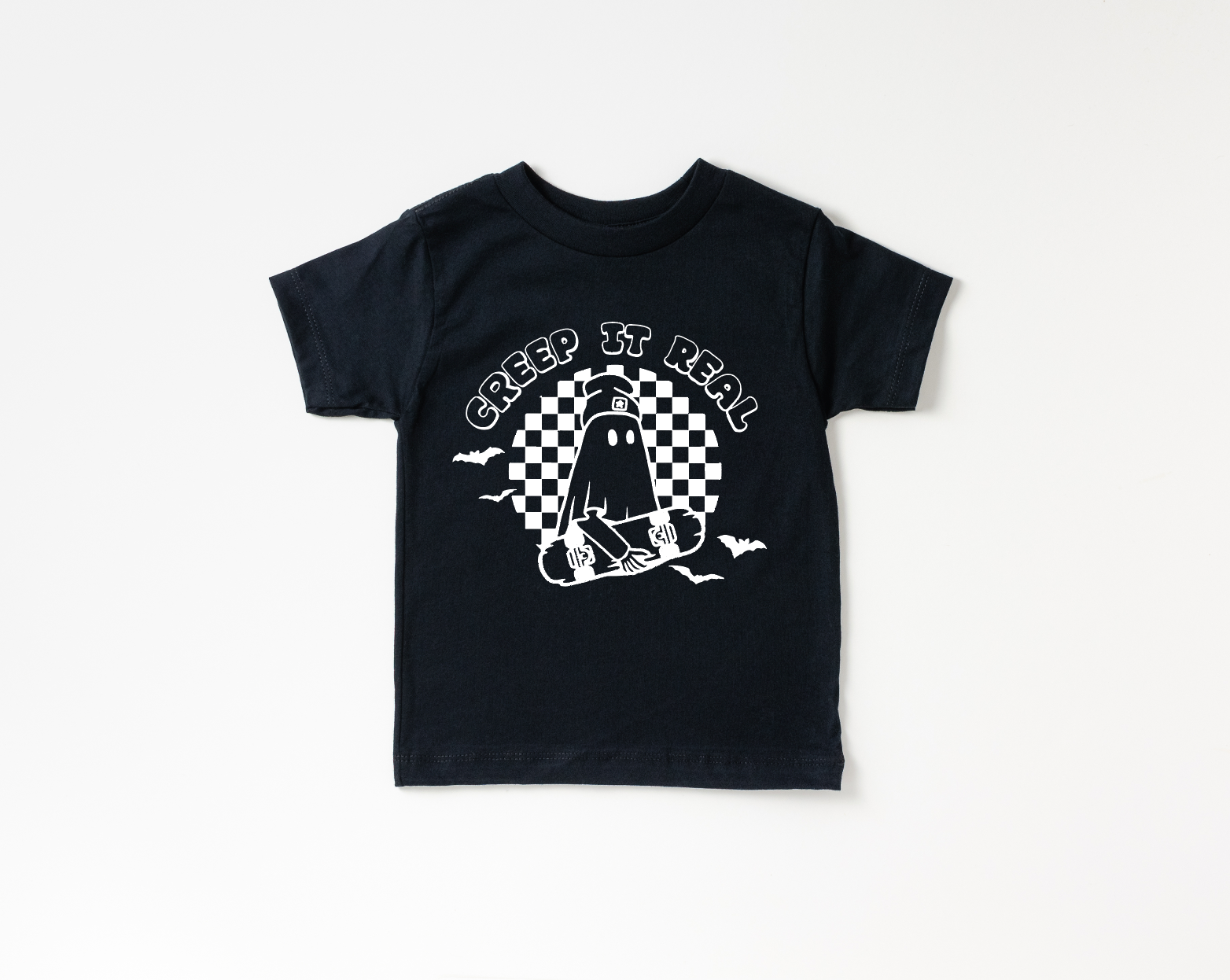 Creep it Real graphic crew neck tee in a soft, unisex cotton fit.