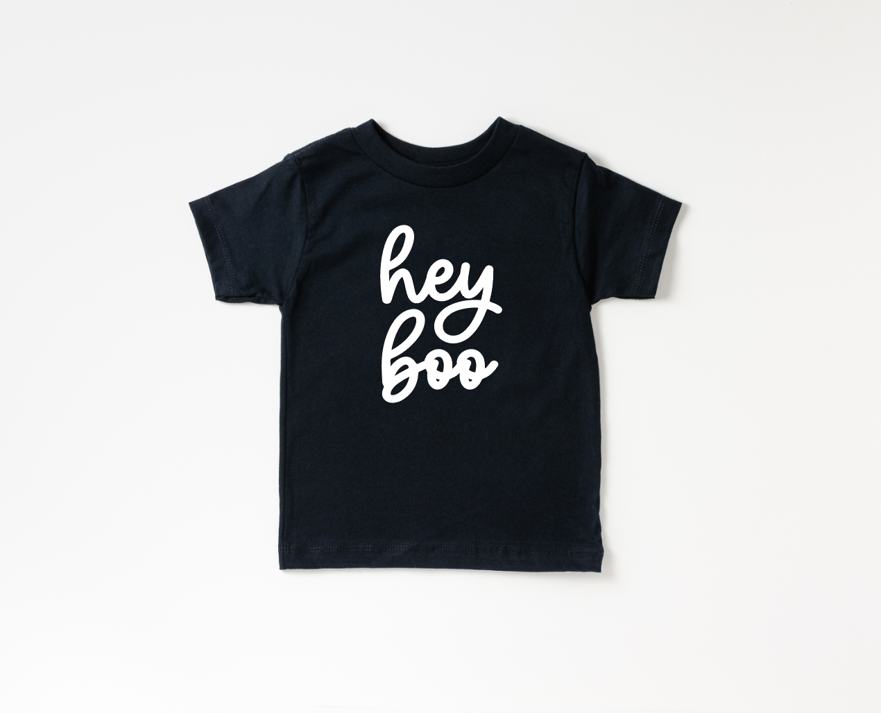 Hey Boo Unisex Minimalist Crew Neck Tee - front view