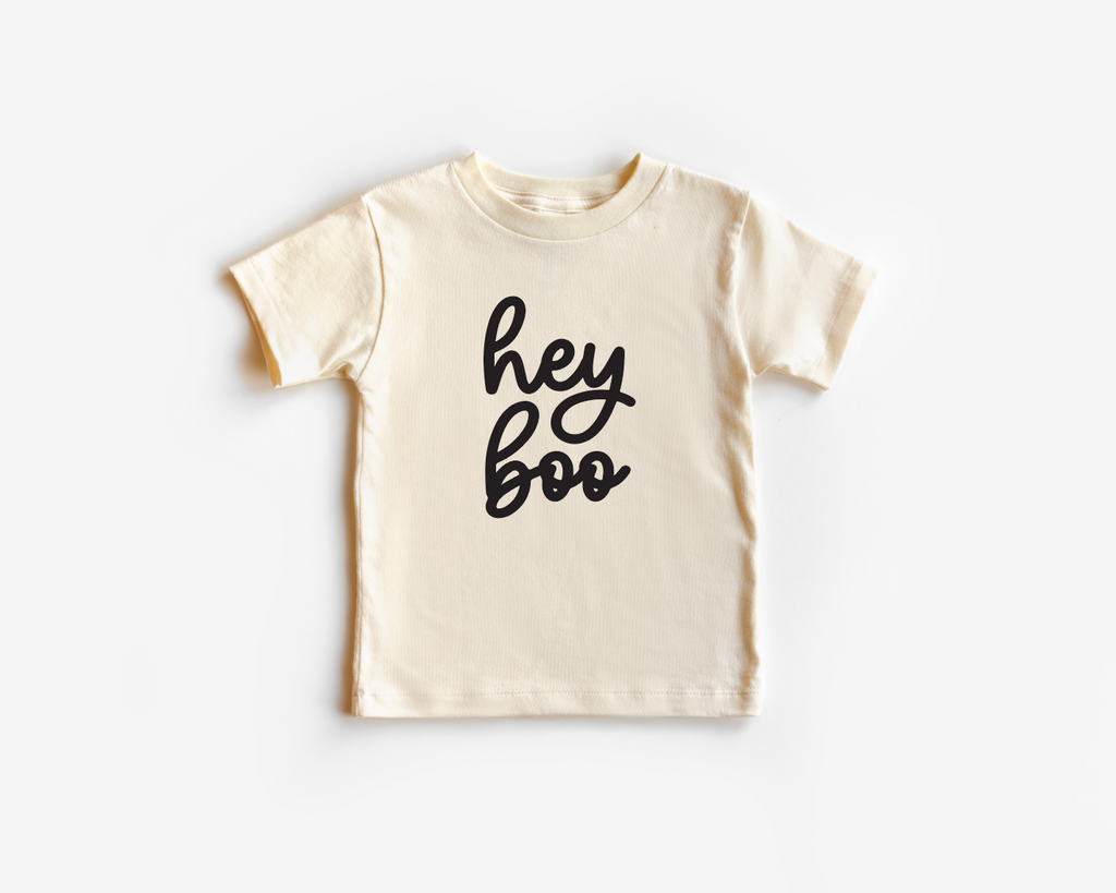 Hey Boo Unisex Minimalist Crew Neck Tee