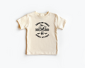 Unisex black crew neck t-shirt with white Trick or Treat Smell My Feet screen print