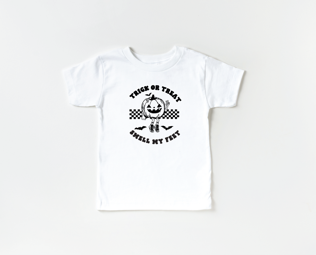Trick or Treat Smell My Feet Halloween Unisex Crew Neck Tee