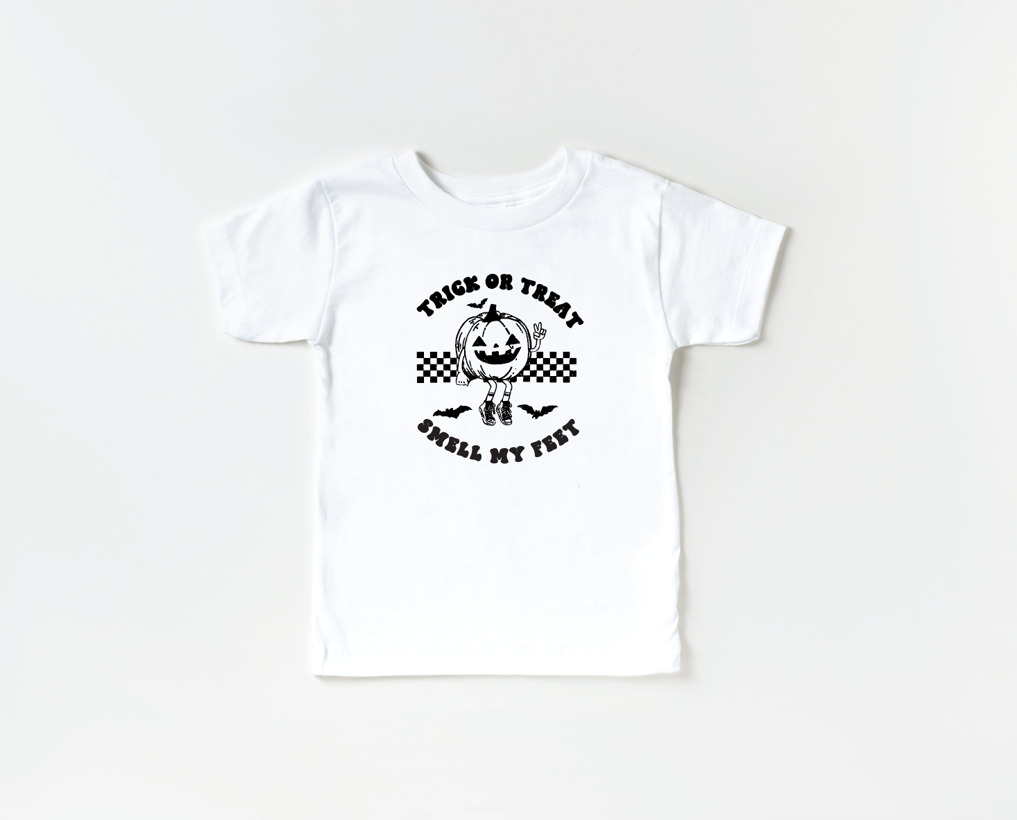 Trick or Treat Smell My Feet Halloween Unisex Crew Neck Tee