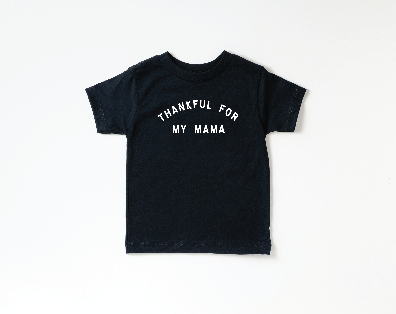 Thankful for my Mama Kids Tee - Minimalist Fall Unisex Cotton Shirt