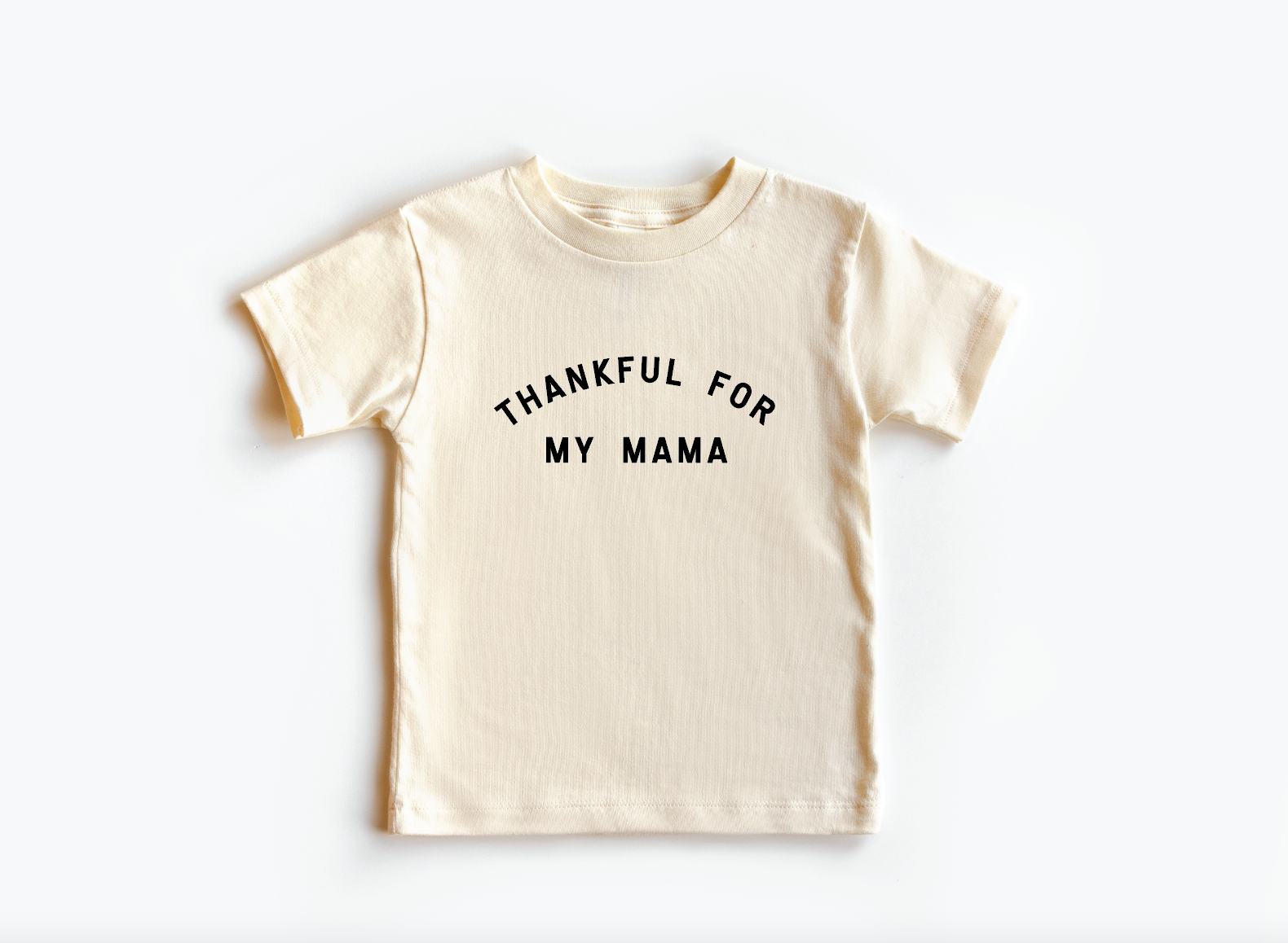 Thankful for my Mama Kids Tee - Minimalist Fall Unisex Cotton Shirt