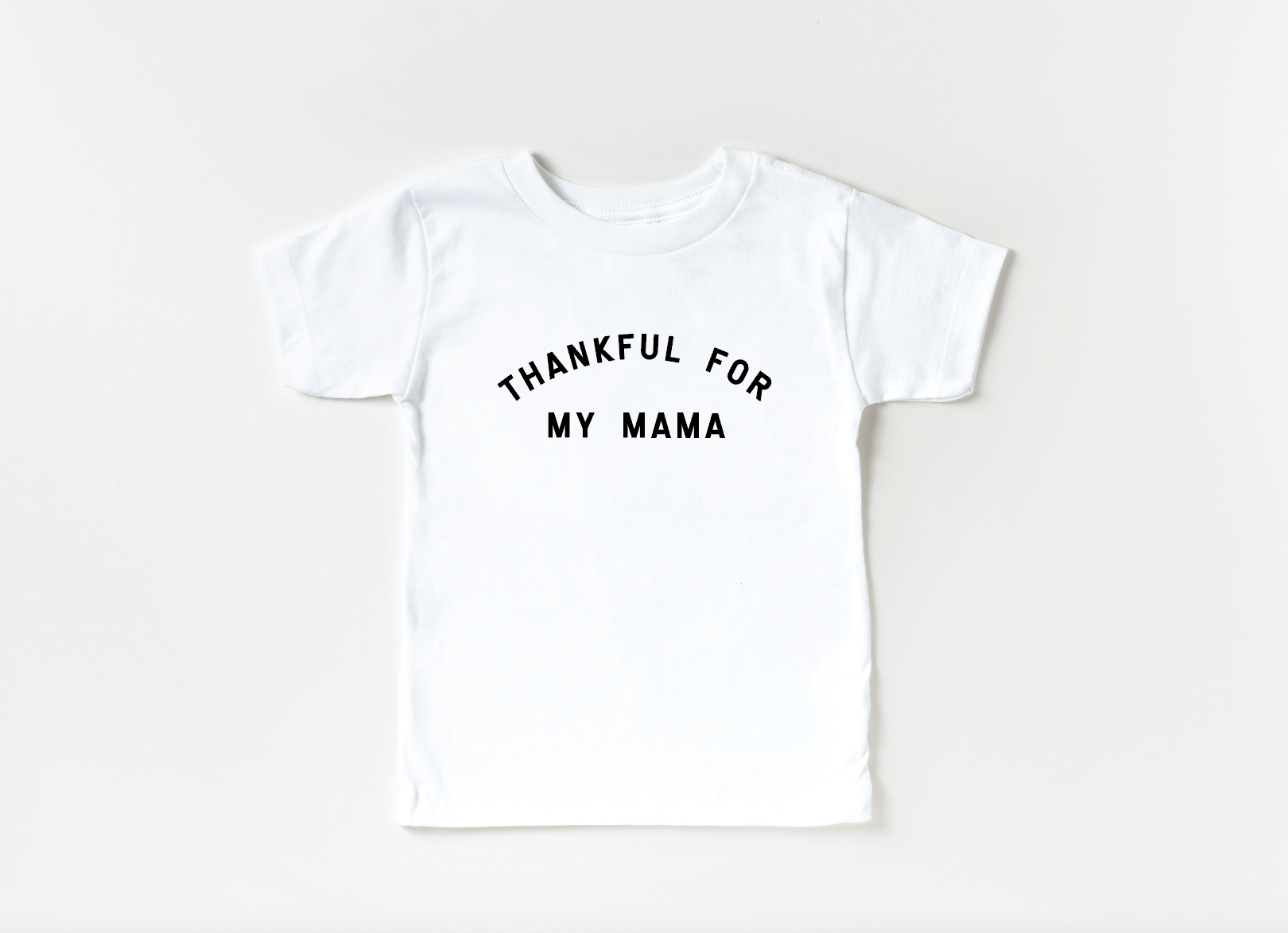 Thankful for my Mama Kids Tee - Minimalist Fall Unisex Cotton Shirt