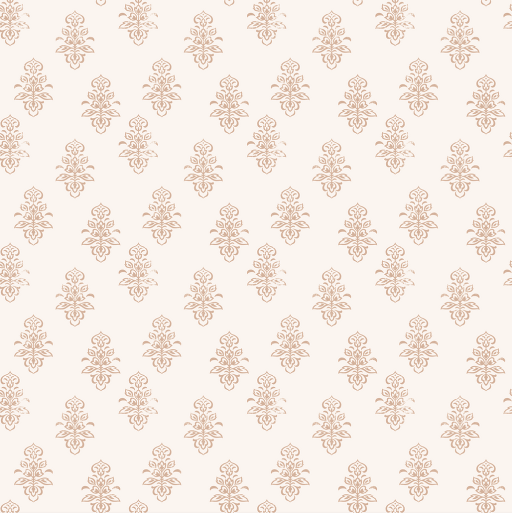 Brinkley Traditional Cottagecore Wallpaper in Pink and Cream