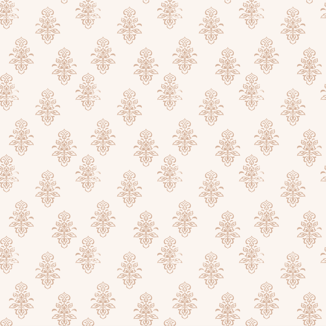 Brinkley Traditional Cottagecore Wallpaper in Pink and Cream