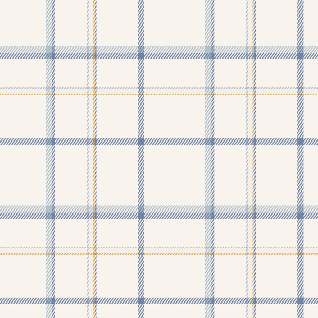 Keaton Plaid Wallpaper in White and Blue