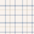 Keaton Plaid Wallpaper in White and Blue