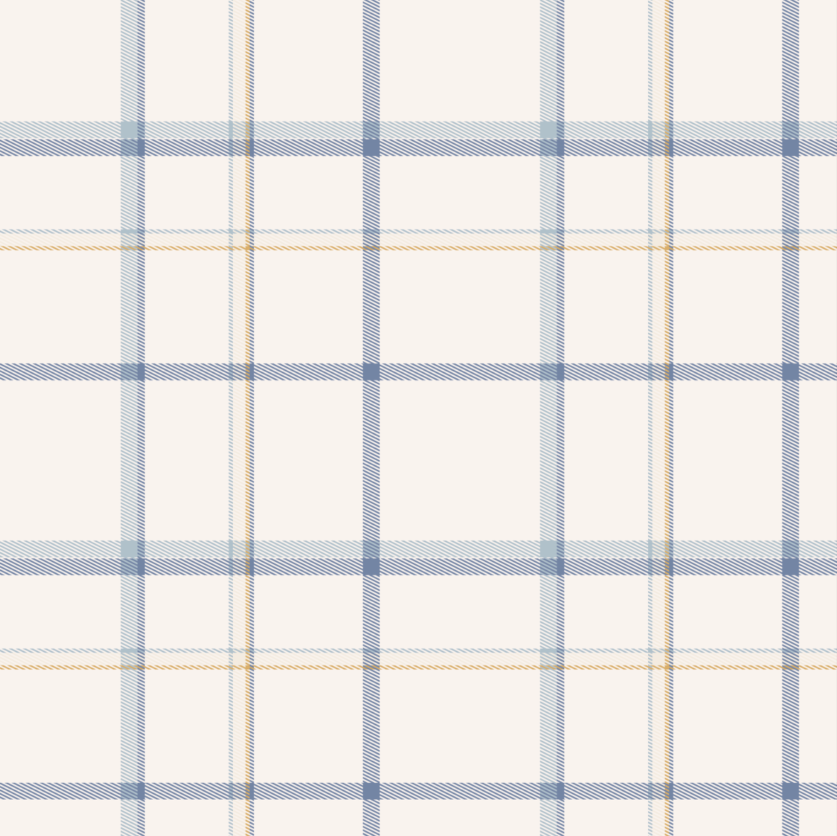 Keaton Plaid Wallpaper in White and Blue