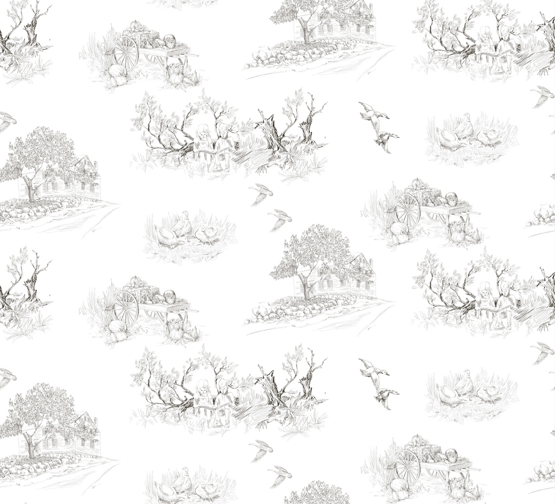 Ingalls Removable Wallpaper in White and Charcoal-Gray