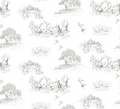 Ingalls Removable Wallpaper in White and Charcoal-Gray
