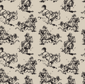 Billie Western Rustic Pattern Wallpaper in Beige and Black
