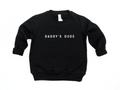 Daddy's Dude long sleeve knit toddler pullover in black and white