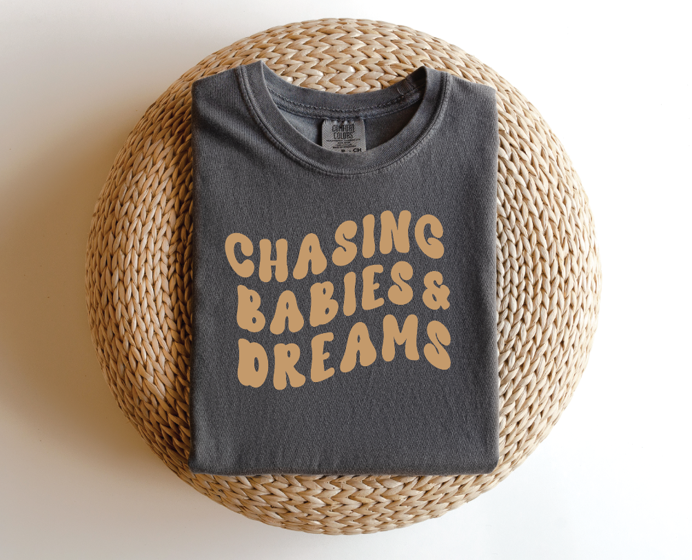 Chasing Babies & Dreams Heavyweight Cotton Tee