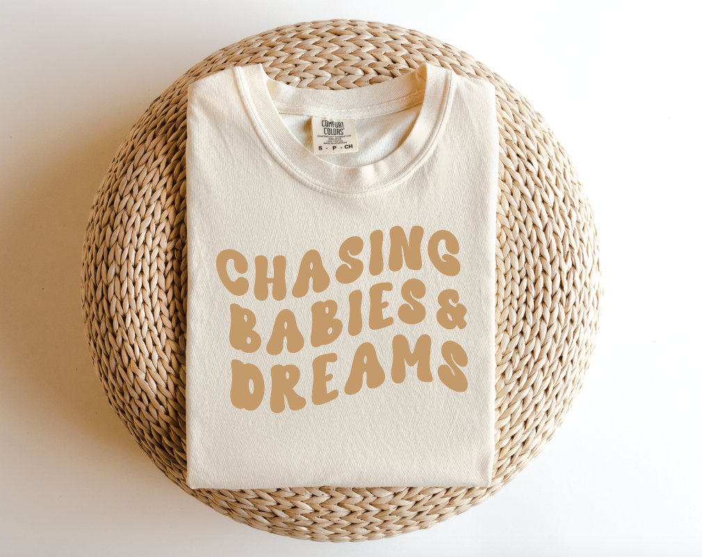 Chasing Babies & Dreams Heavyweight Cotton Tee
