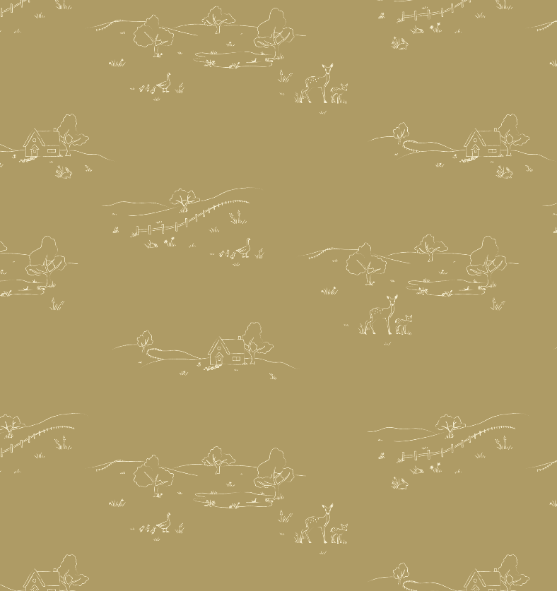 Bennet Wallpaper in Tan and Cream Traditional Farmhouse
