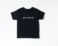 Rad Like Dad kids graphic t-shirt in grey and black
