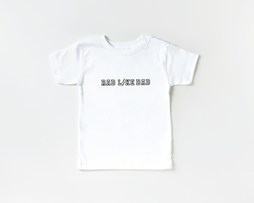 Rad Like Dad Graphic Kids Tee – Minimalist Cotton Short Sleeve