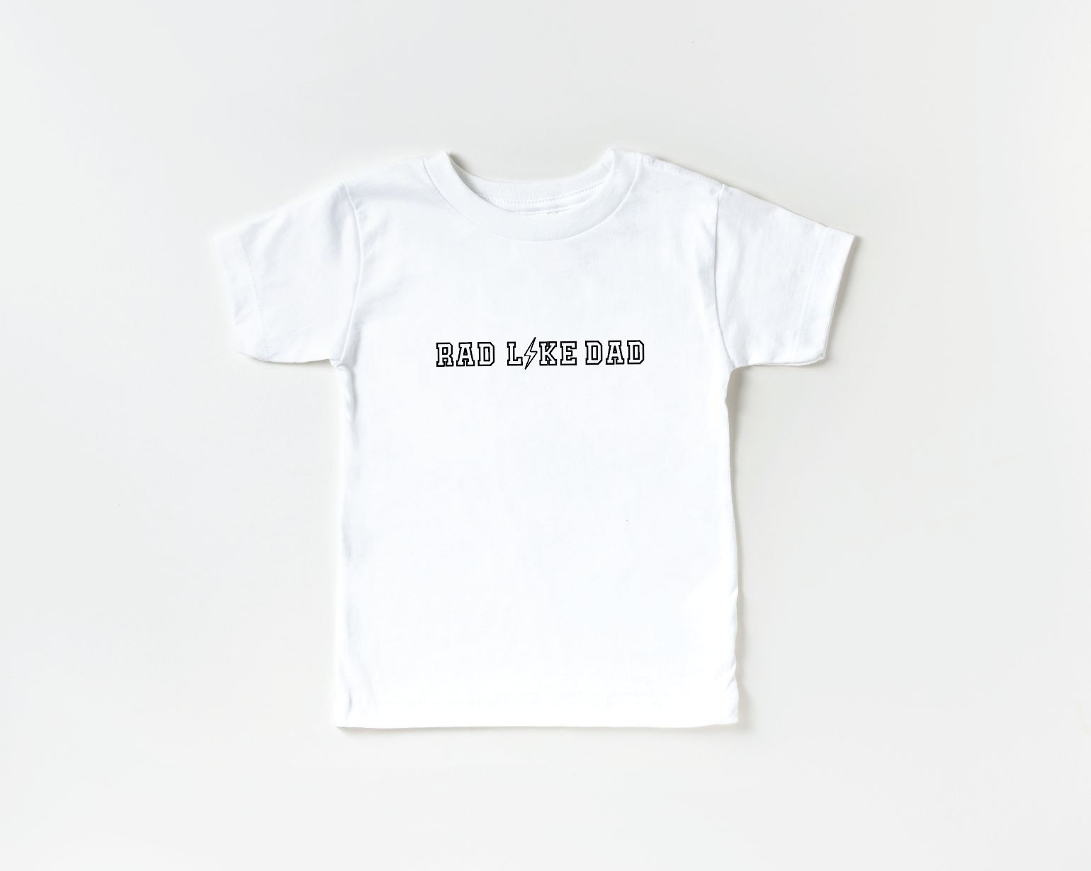 Rad Like Dad Graphic Kids Tee – Minimalist Cotton Short Sleeve