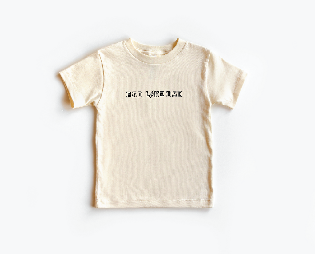Rad Like Dad Graphic Kids Tee – Minimalist Cotton Short Sleeve