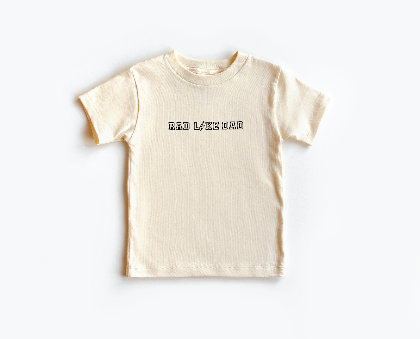 Rad Like Dad Graphic Kids Tee – Minimalist Cotton Short Sleeve