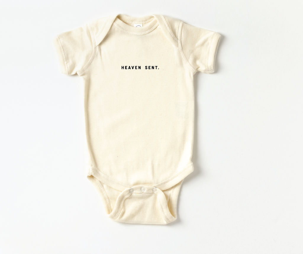 Heaven Sent Infant Onesie - Minimalist Cotton Bodysuit