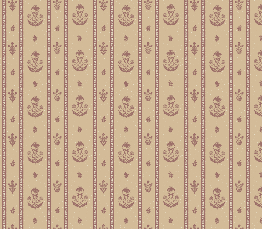 Cordelia Floral Removable Wallpaper in Green, Cream, Brown & Blue