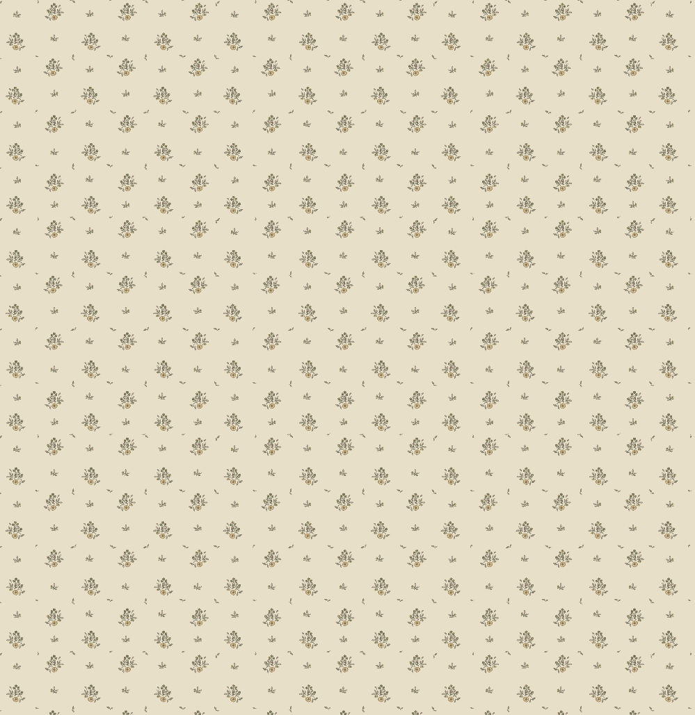 Petunia Floral Wallpaper in Pink, Blue and Cream