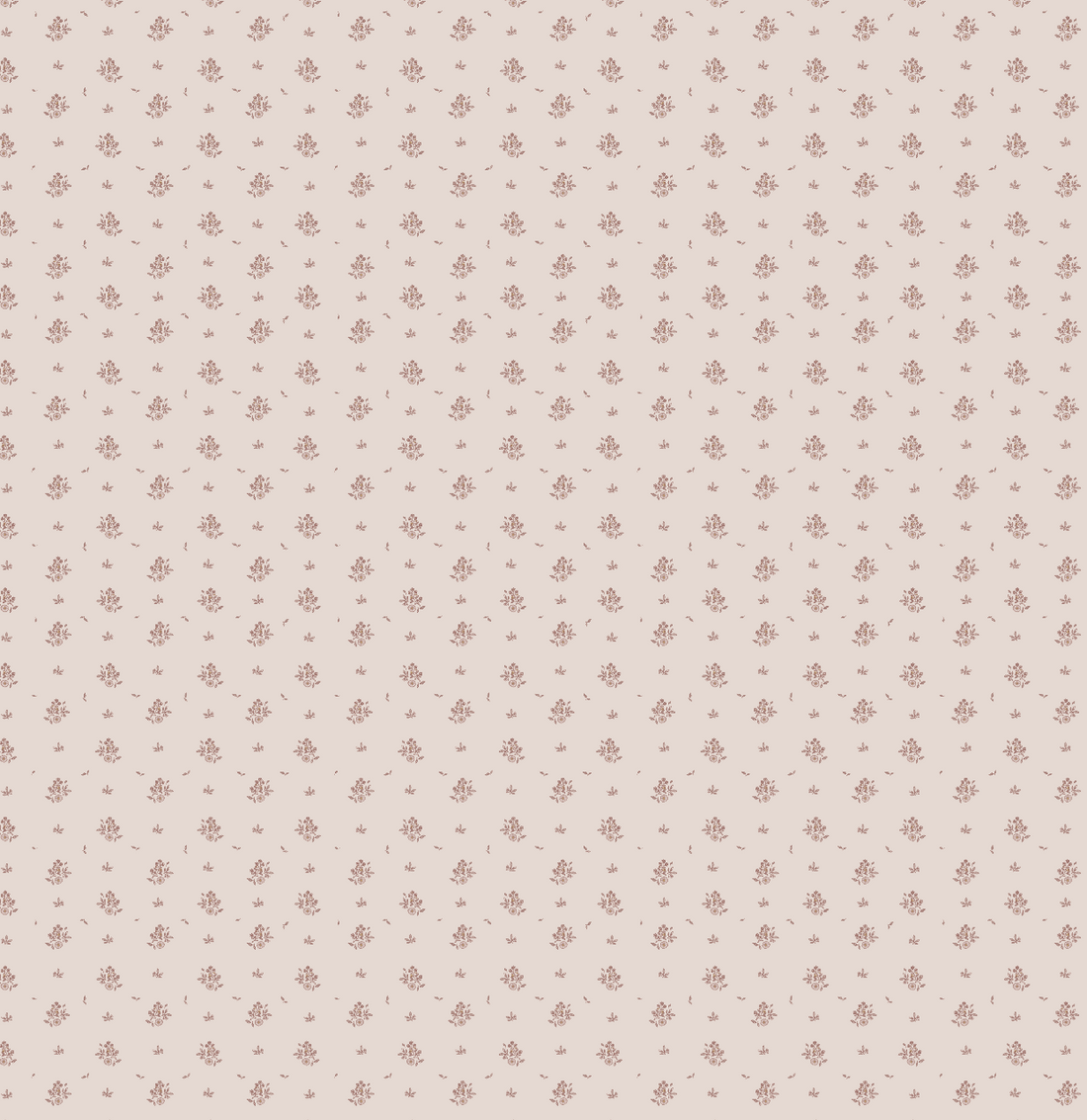 Petunia Floral Wallpaper in Pink, Blue and Cream