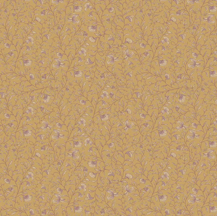 Edelweiss Botanical Removable Wallpaper in Sage-Green & Pale-Pink