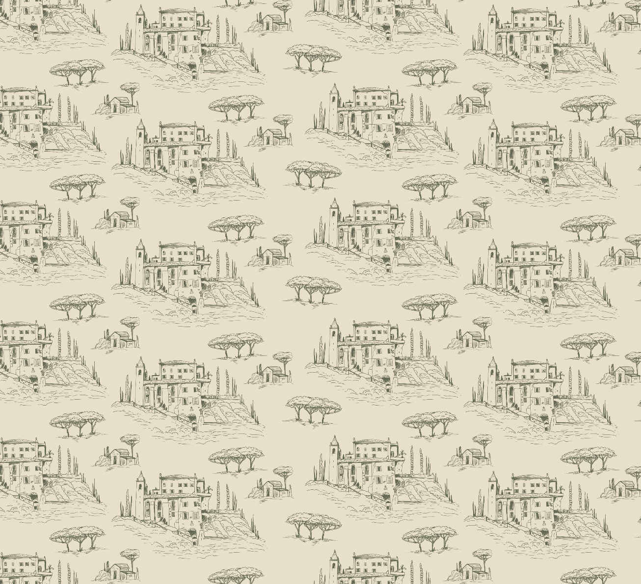 Diana Removable Wallpaper in Pink, Cream and Blue