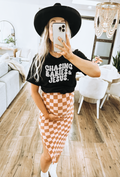 Women's Chasing Babies + Jesus cream and black minimalist graphic t-shirt