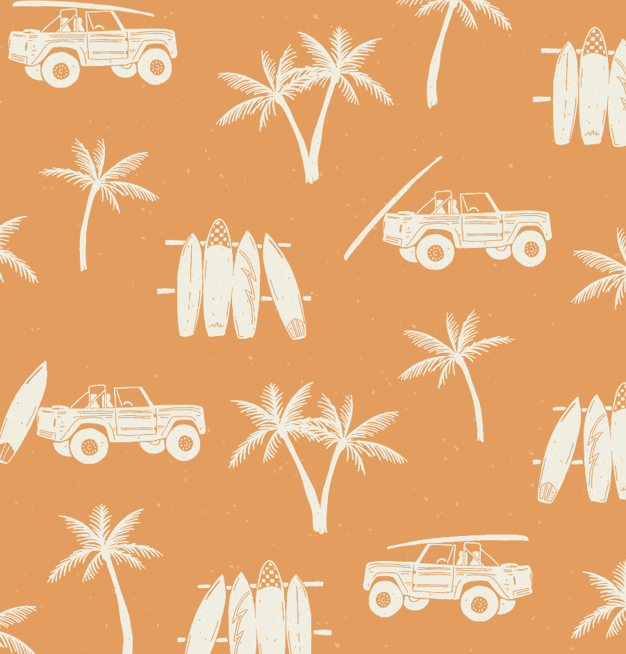 Hurley Removable Wallpaper in Beige, Olive-Green and Sage-Green