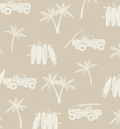 Hurley Removable Wallpaper in Beige, Olive-Green and Sage-Green