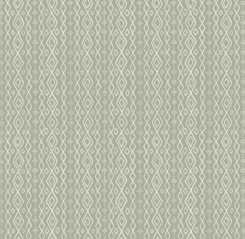 Bondi Geometric Wallpaper in Teal, Beige and White
