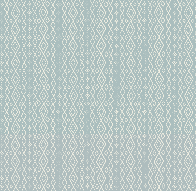Bondi Geometric Wallpaper in Teal, Beige and White