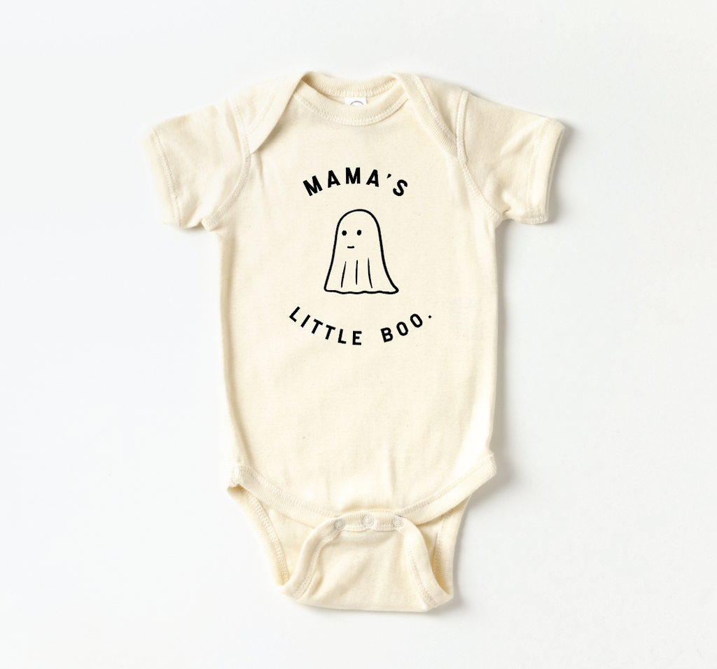 Mama's Little Boo Unisex Baby Onesie in Black and White