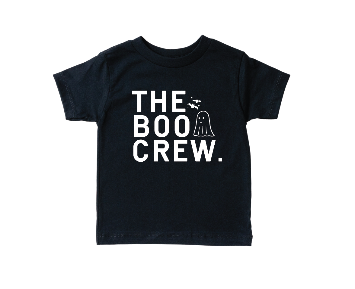 The Boo Crew Kids Graphic Tee in Off-White and Black Cotton