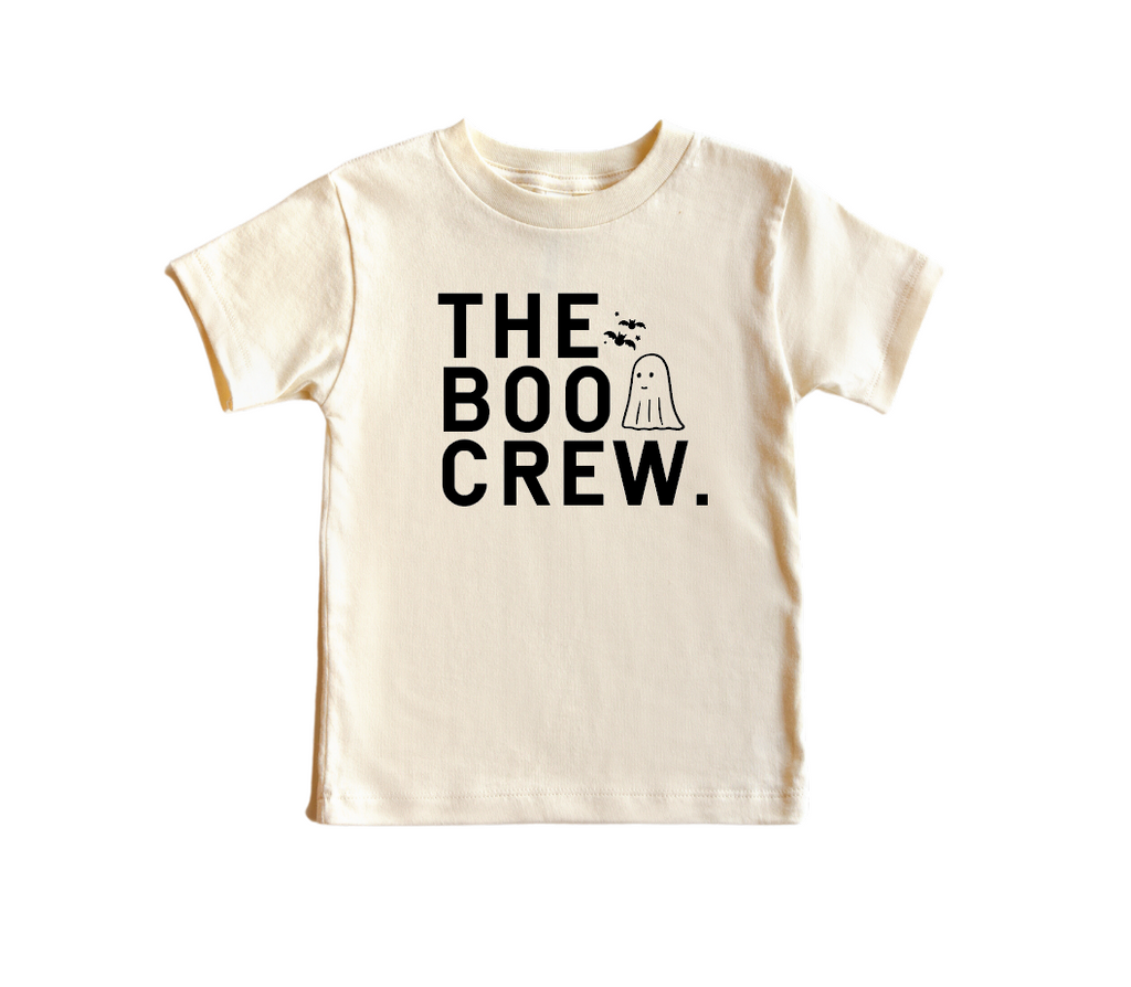 The Boo Crew Kids Graphic Tee in Off-White and Black Cotton